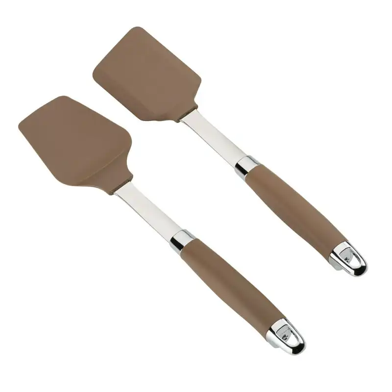 

Tools and Gadgets Nonstick Spatula Spoonula Utensil Set, 2-Piece, Bronze Wooden utensils set for kitchen Wood utensil set Spatul