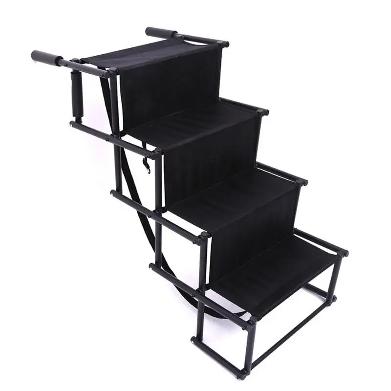 

Folding Dog Stairs Extra Wide Portable Pet Ladder Ramp Foldable Dog Car Steps For Cars SUVs High Beds And Trucks Dog Car Stairs