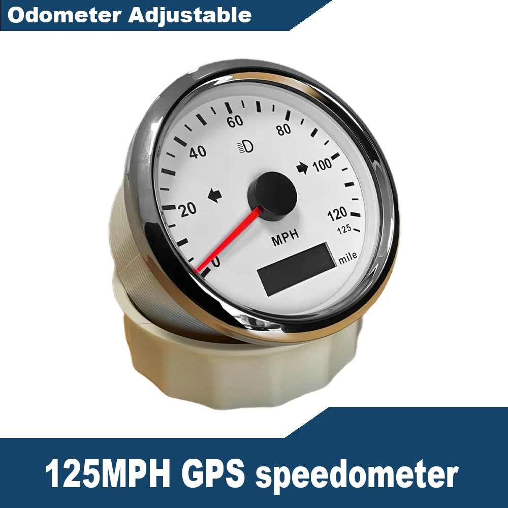 Новейший 85 мм GPS Спидометр 0-125 км/ч 0-160 0-200 общий пробег Регулируемый сигнал о