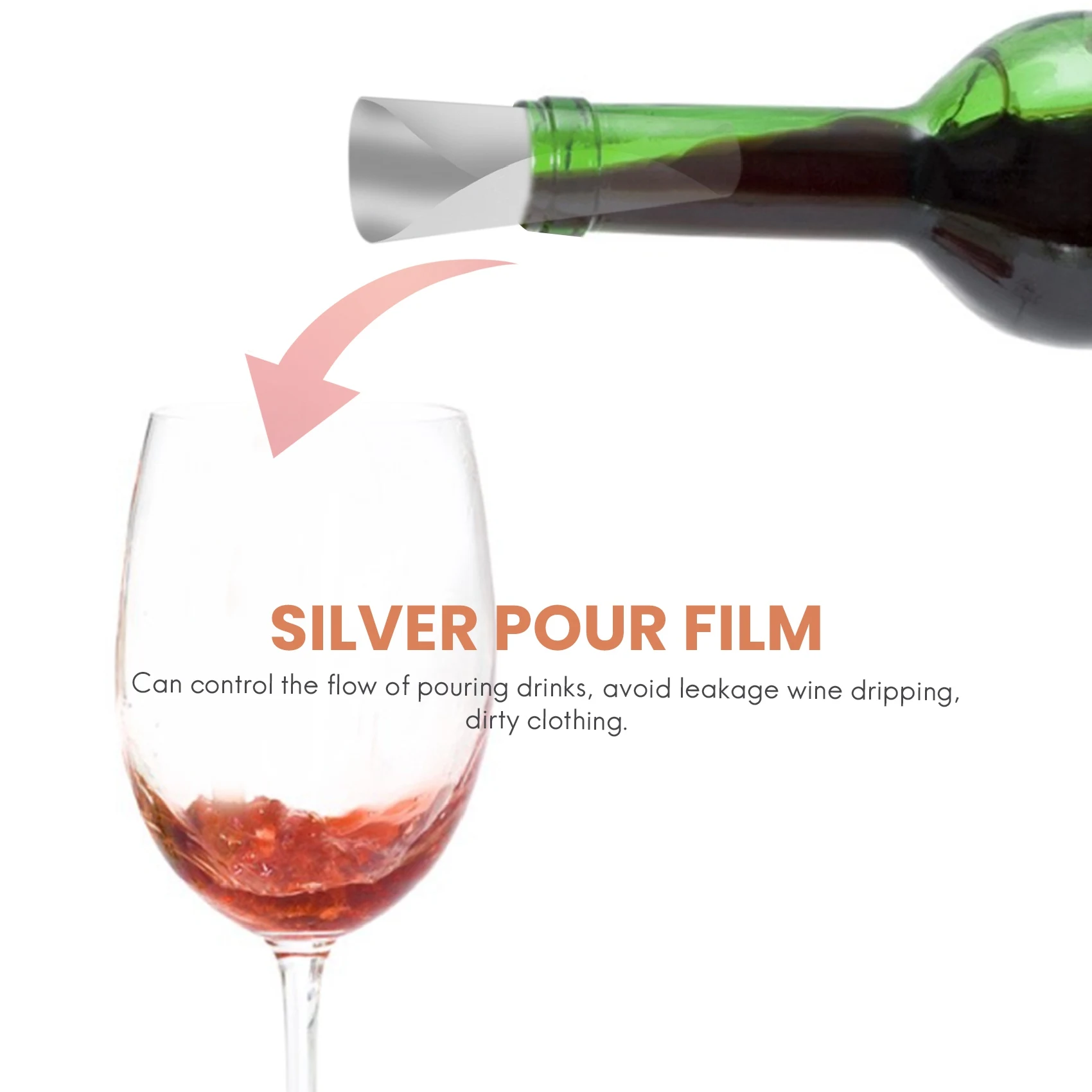 50 шт. 3-дюймовый серебряный диск для наливания вина защита от капель носик