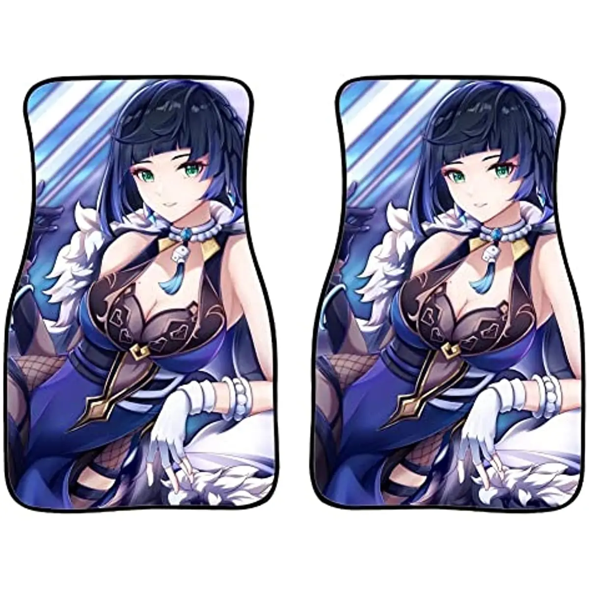 

All Weather Anime Car Mat, Genshin Impact: Ye LAN, Auto Parts Interior - Short Plush Cartoon Carpet for Van SUV Car