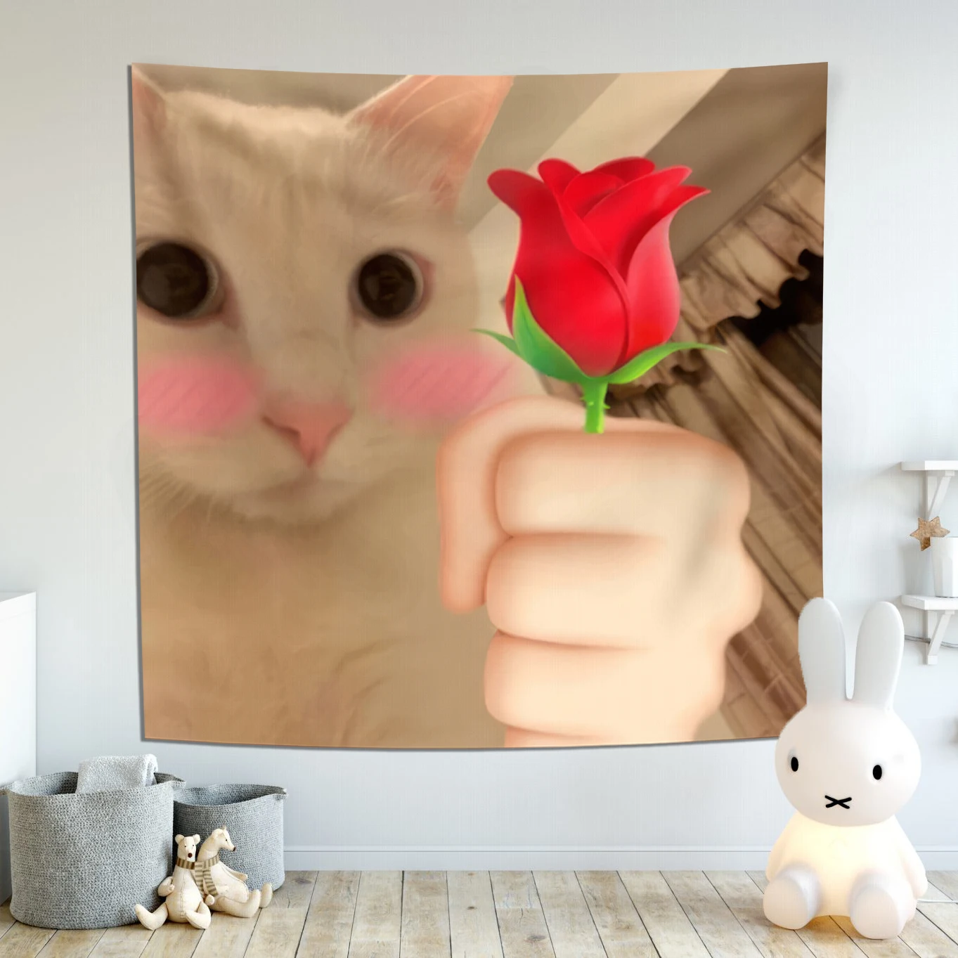 Забавная кошка Забавный фон декоративная стена гобелен домашняя спальня флаг