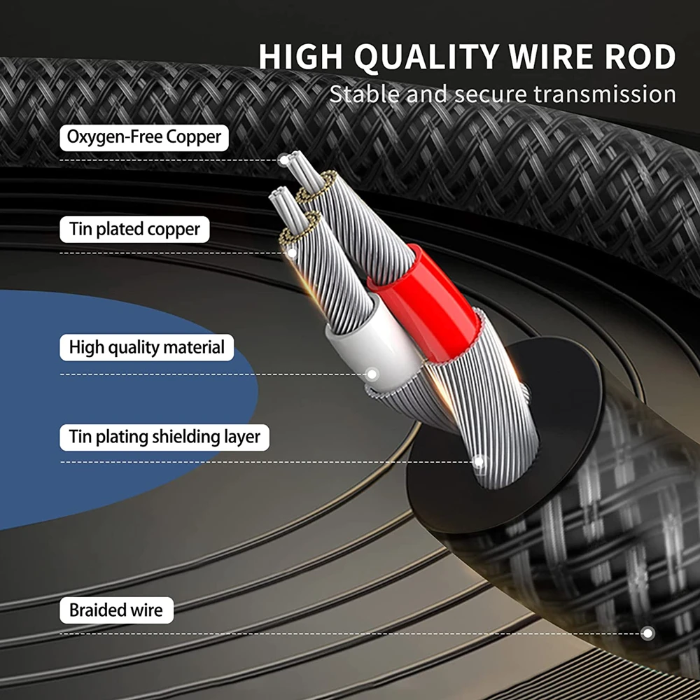 Аудиокабель-адаптер XLR-2 RCA Y-кабель-сплиттер