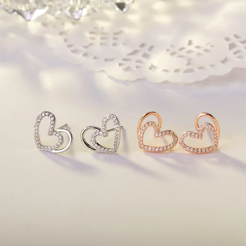 

Женские серьги из серебра 2022 пробы, с сердечками