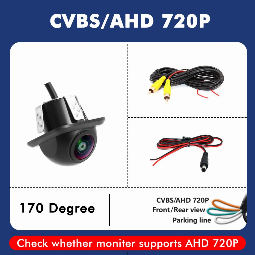 

SMARTOUR Автомобильная камера заднего вида 1080P ночного видения, реверсивный монитор для автостоянки, CCD, водонепроницаемая 170 градусов HD-видеообъектив «рыбий глаз»