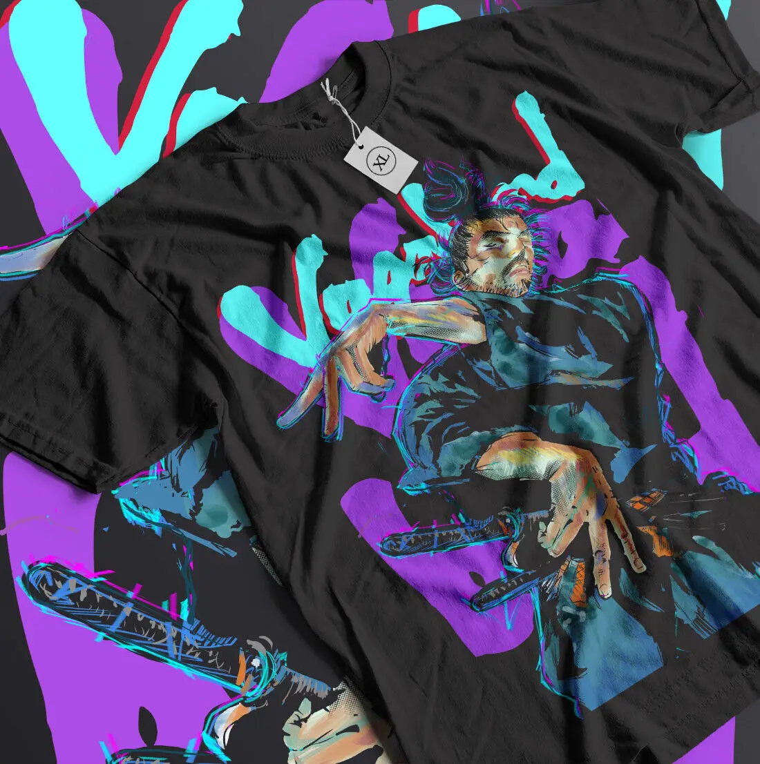 Футболка Vagabond Мусаси Миямото матачи хониден Аниме Манга рубашка все размеры