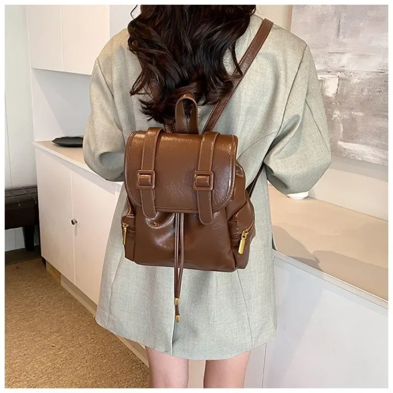 Женский рюкзак большой вместимости Fallow Retro Sense новинка 2024 в консервативном стиле