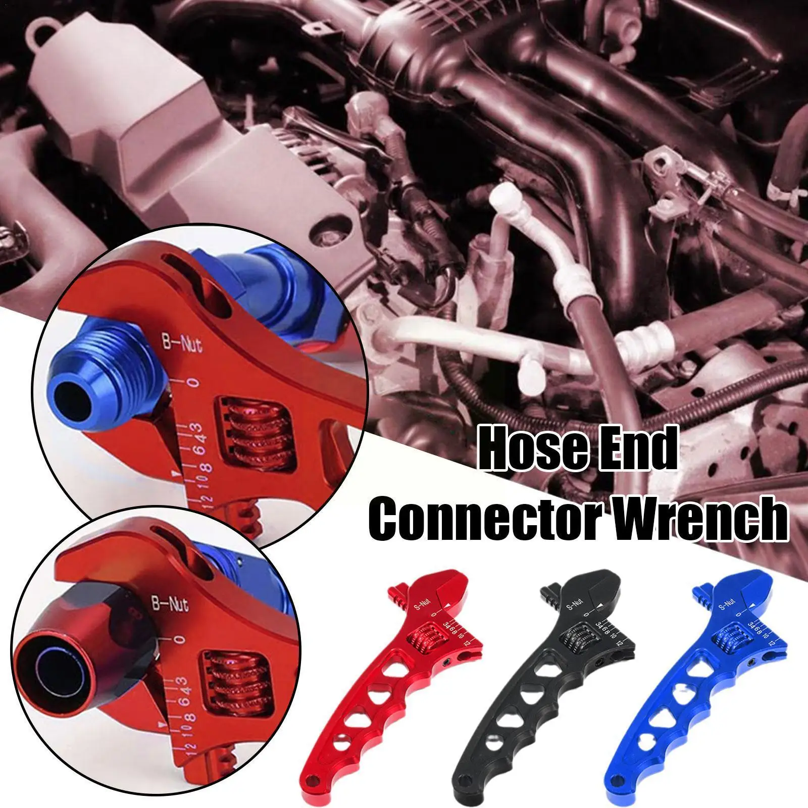 

Adjustable AN3-AN12 Anodize 6061 Aluminum Alloy WRENCH Wrench HOSE Fitting Parts Aluminum Professional Spare Spanner Tool