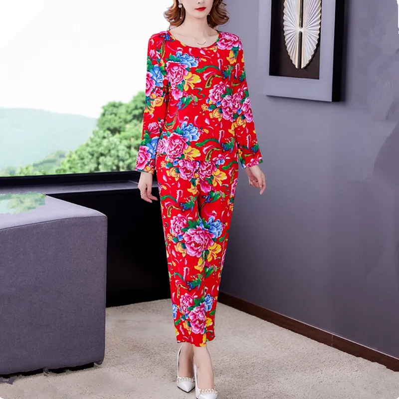 Женская винтажная Пижама UHYTGF из хлопка и шелка летний комплект двух предметов