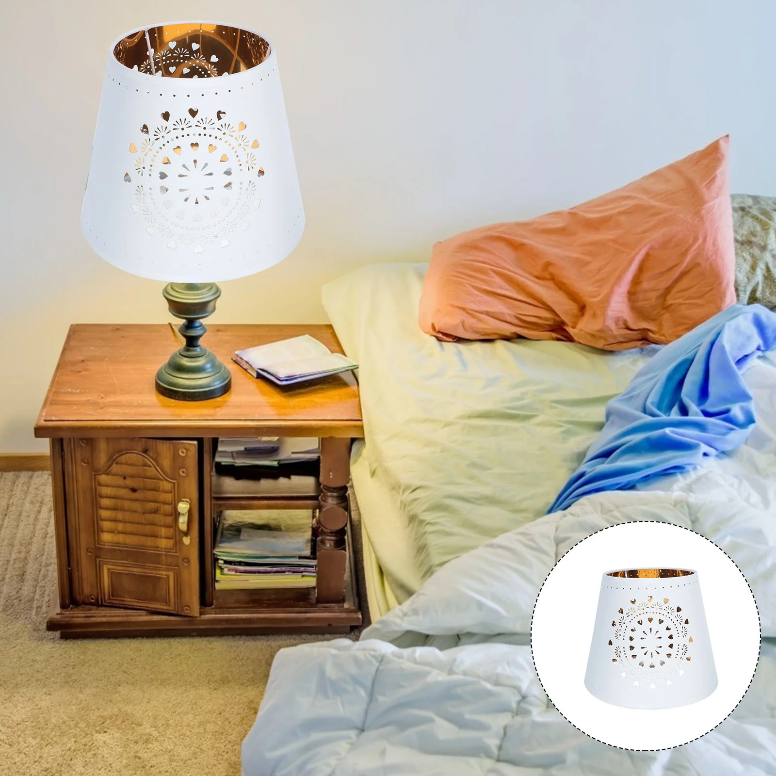 

Shade Lamp Light Lampshade Cover Chandelier Wall Ceiling Fabric Shades Replacement Bell Floor Metal Lantern Retro Lights Cloth