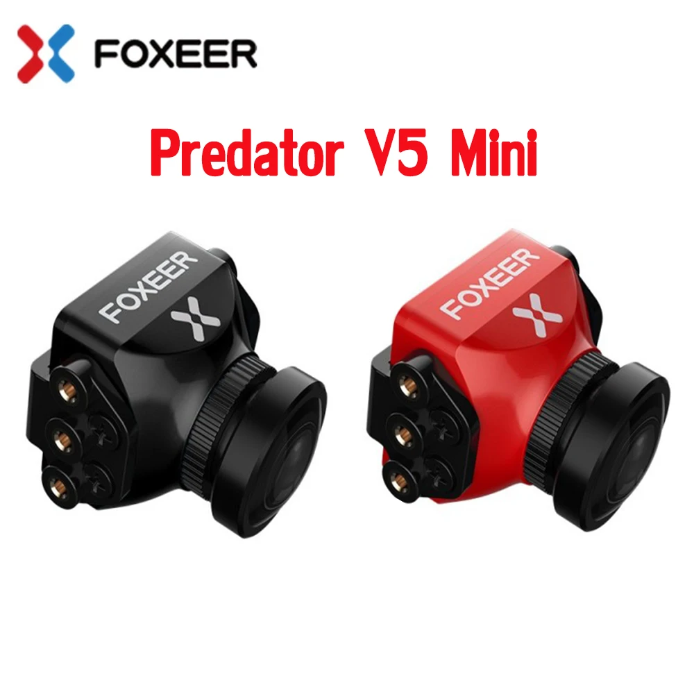 Камера Foxeer Predator V5 FPV для гоночного дрона, мини-камера 16:9/4:3 PAL/NTSC, переключаемая, супер яркость 4 мс, задержка Камера Foxeer Predator V5 FPV для гоночного дрона, мини-камера 16:9/4:3 PAL/NTSC, переключаемая, супер яркость 4 мс, задержка