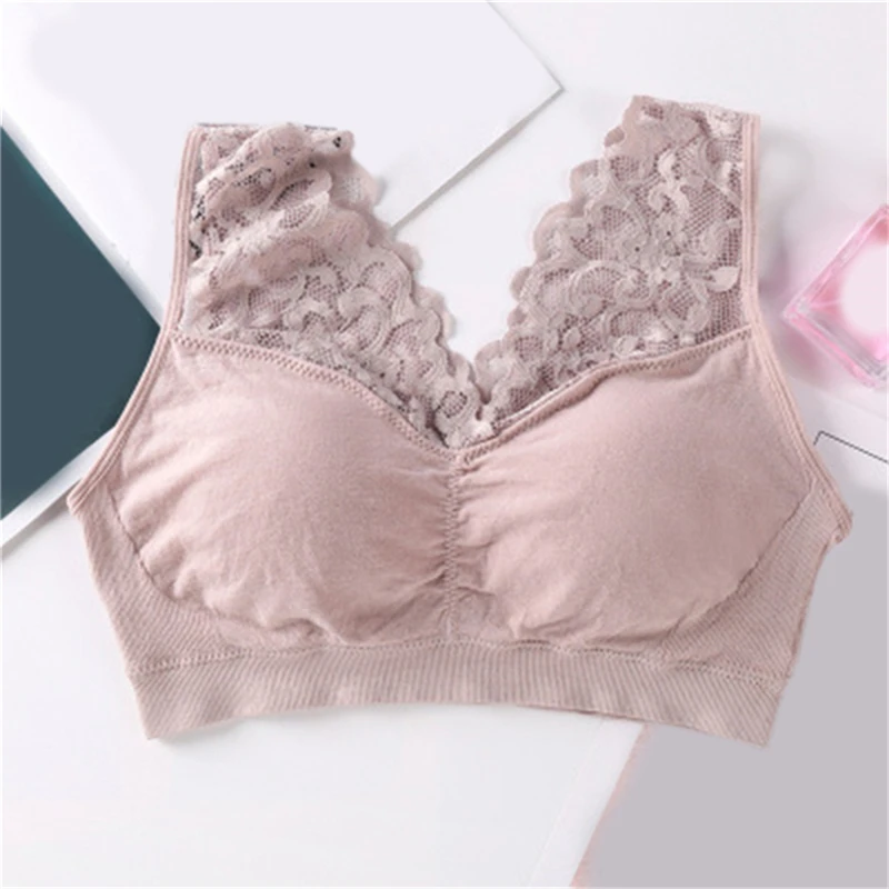 

Женский элегантный бесшовный бюстгальтер, женские кружевные бюстгальтеры в стиле пэчворк, высококачественное однотонное нижнее белье для ...