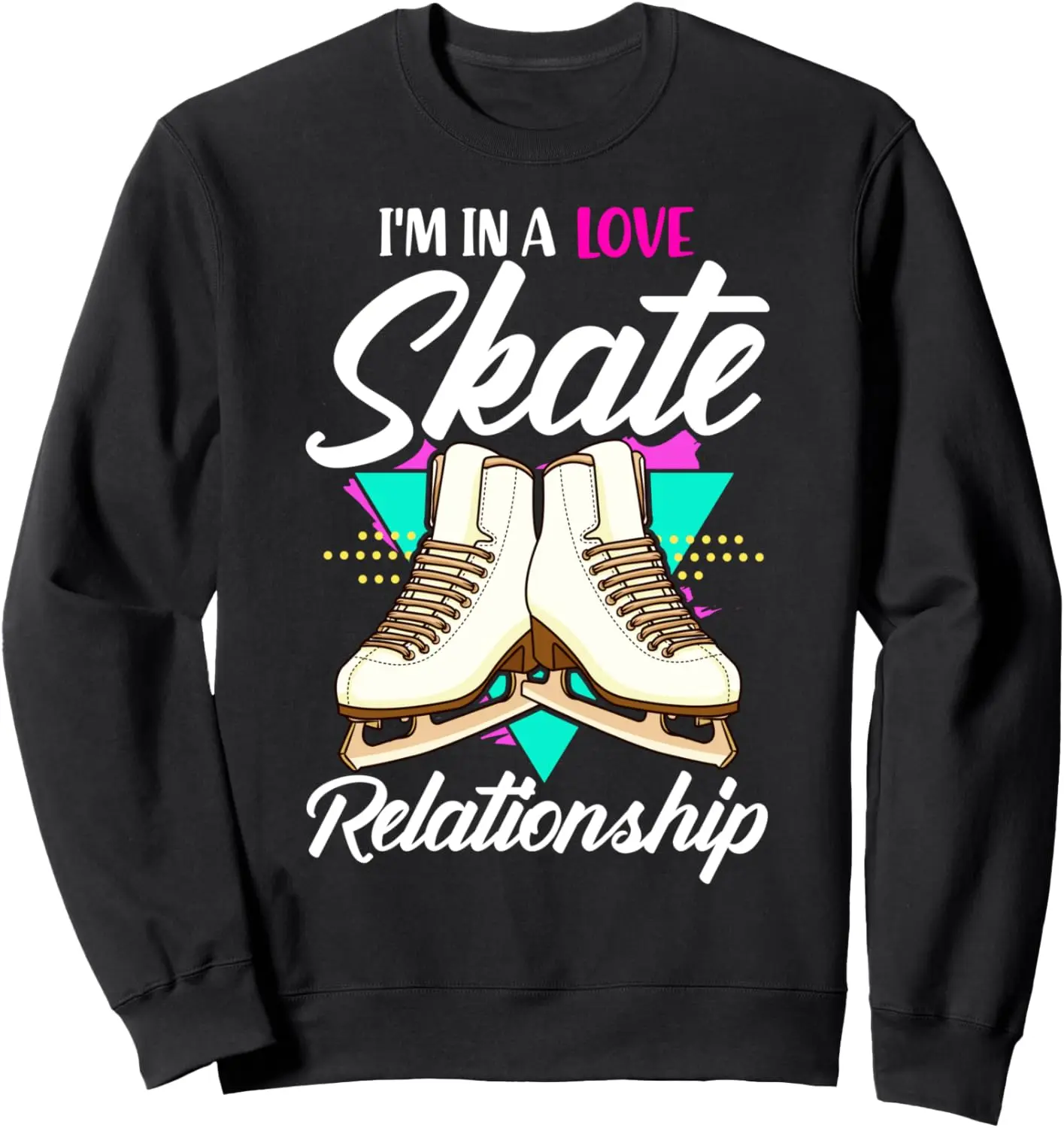 Забавная толстовка для катания на коньках Я в любви