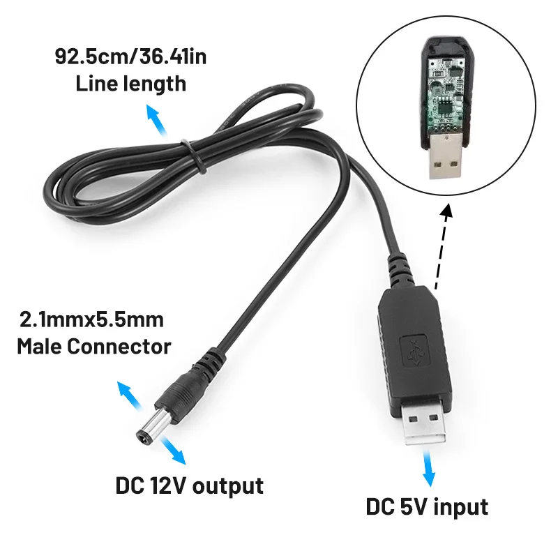 5 5*2 1 мм USB Power Boost Line В в DC 12 Converter Линейный преобразователь с головкой 8DC