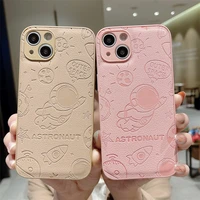 new luxury astronaut phone case for iphone 11 13 12 pro max xs x xr 7 8 plus se 2020 22 mini shockproof cortex cases cover