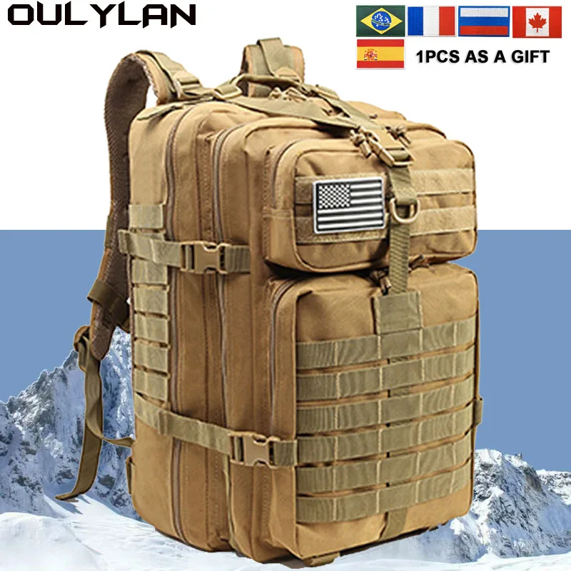 

Вместительный рюкзак для кемпинга, мужской армейский большой военный тактический рюкзак 30 л/50 л, уличный мягкий водонепроницаемый рюкзак для походов и охоты