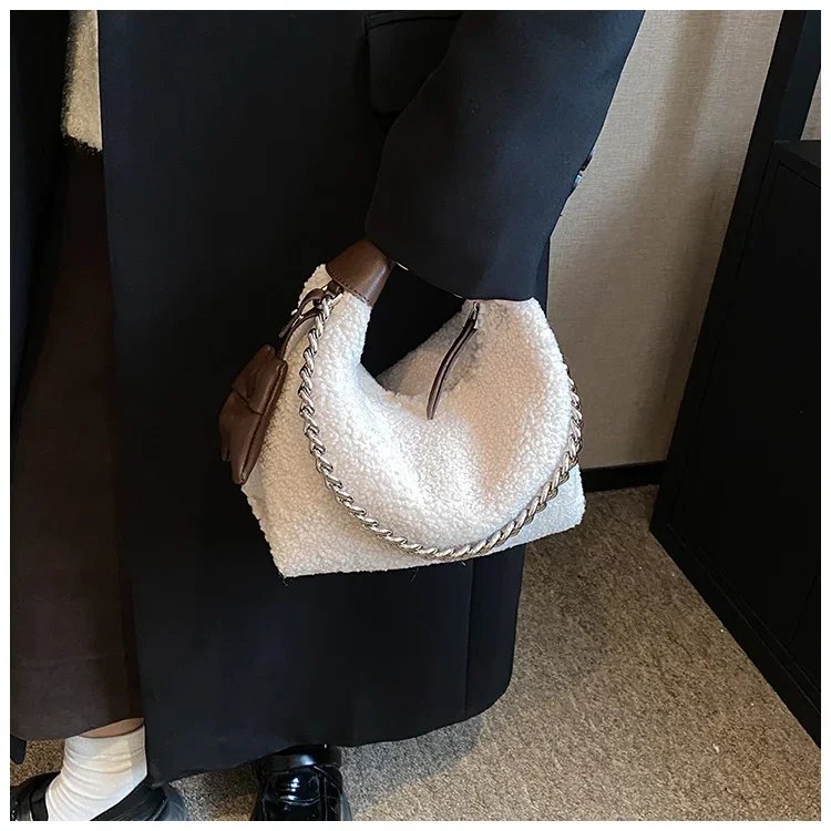 Модные шерстяные сумки-Хобо через плечо женские сумки-тоуты и кошельки новинка