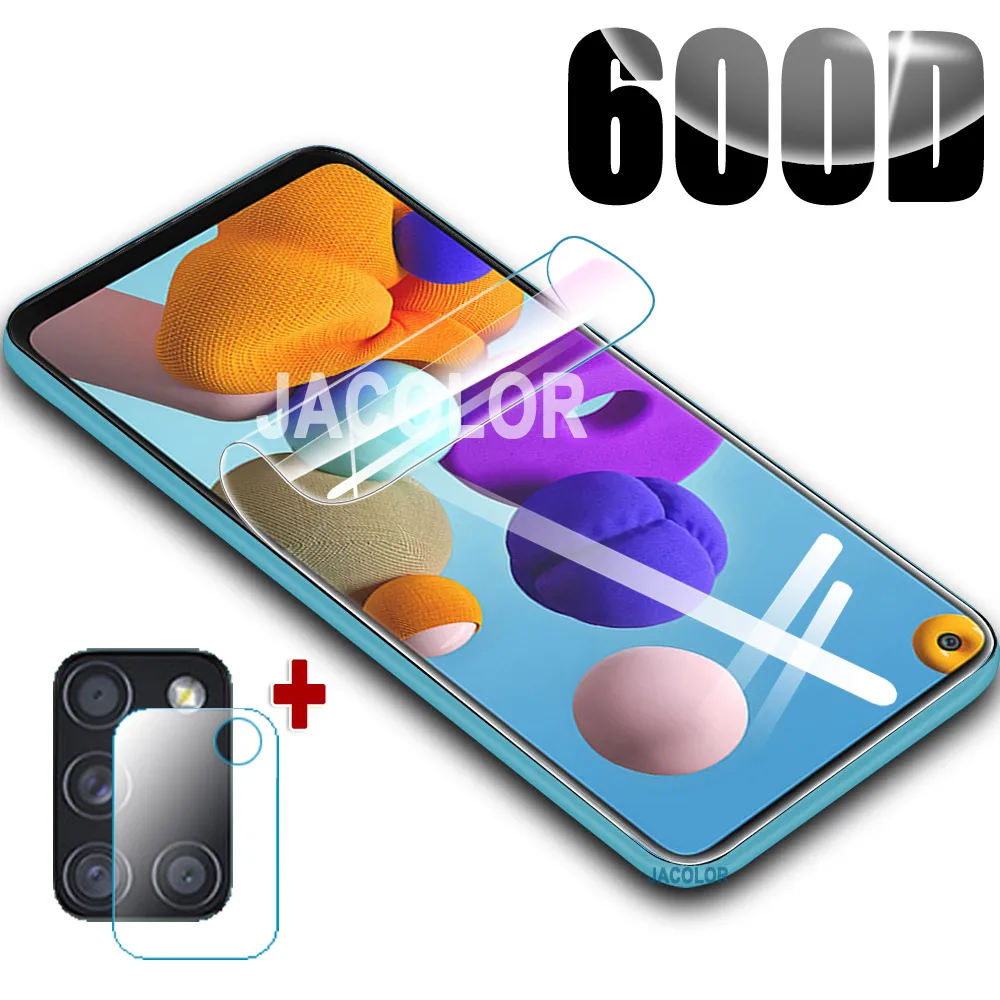 Гидрогелевая пленка 2 в 1 с полным покрытием для Samsung Galaxy A21 ...