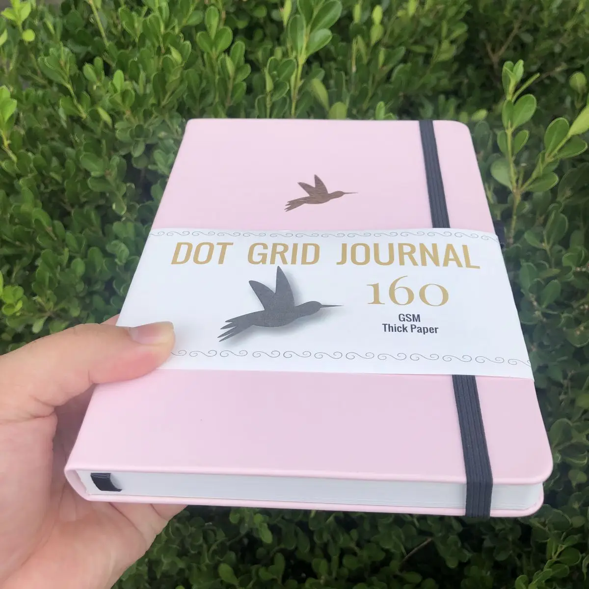 A5 Bullet Dotted Notebook Dot Grid Journal Birds Pink Harcover 160Gsm Bamboo Paper 160 Pages School Stationery |