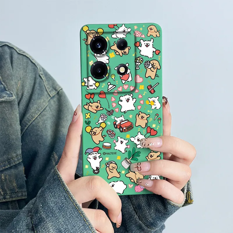 For Infinix Note 30 VIP X6710 Phone Case Cover Silicone Sweet Painted Shell Cartoon Funda Lovely Printed Shockproof Casing Coque