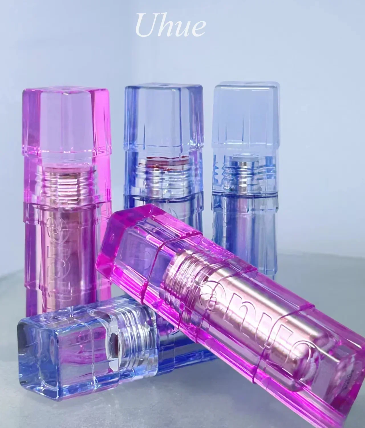 Uue Blue Way&ampExplore Sweet Mirror Water Gloss Увлажняющая глазурь для губ Макияж Стойкая косметика