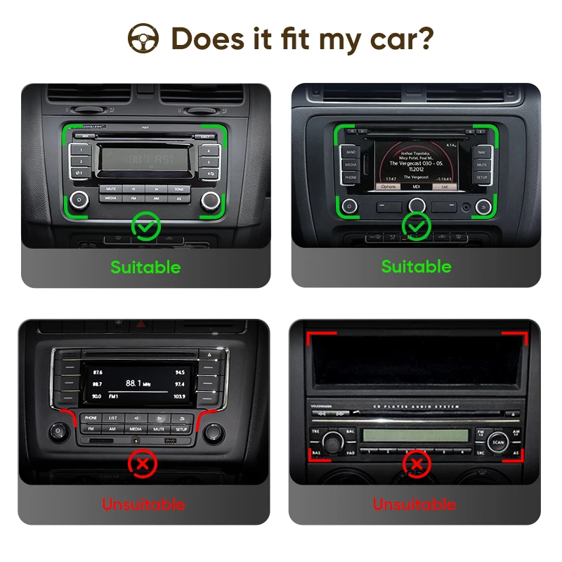 Фото Автомобильный радиоприемник 2Din Android для Volkswagen Golf 5 6 Polo Passat B6 B7 CC Skoda Jetta Универсальный мультимедийный Carplay Wi-Fi GPS-навигация №2