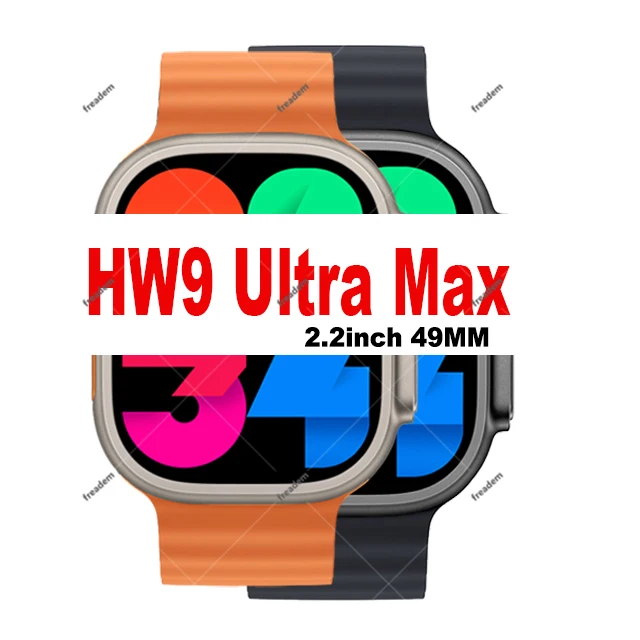 

Смарт-часы HW9 Ultra Max мужские, экран 2,2 дюйма HD, Bluetooth, вызовы, сообщения, компас, NFC 49 мм, Reloj Ultra Series 9, Смарт-часы