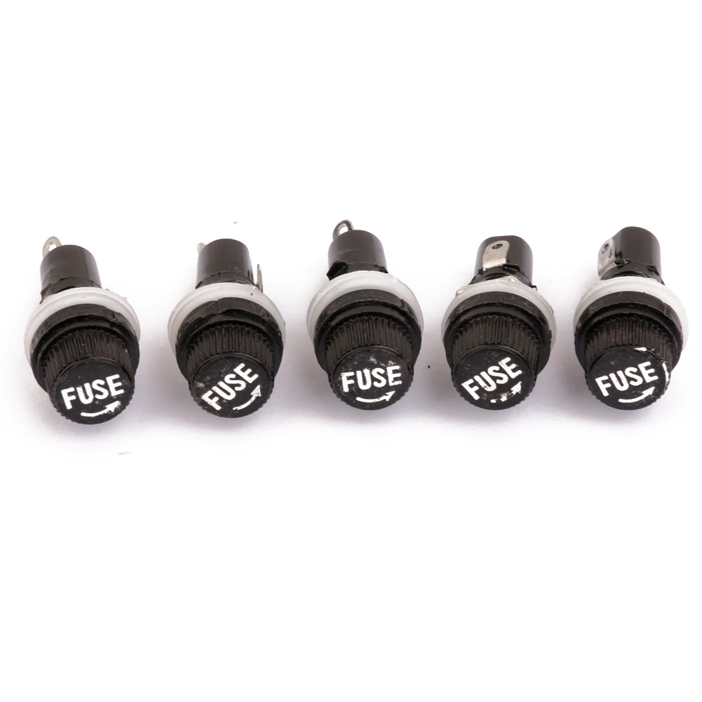 

5 шт., держатель предохранителя для 5x20 мм предохранителей 10 А 250 В