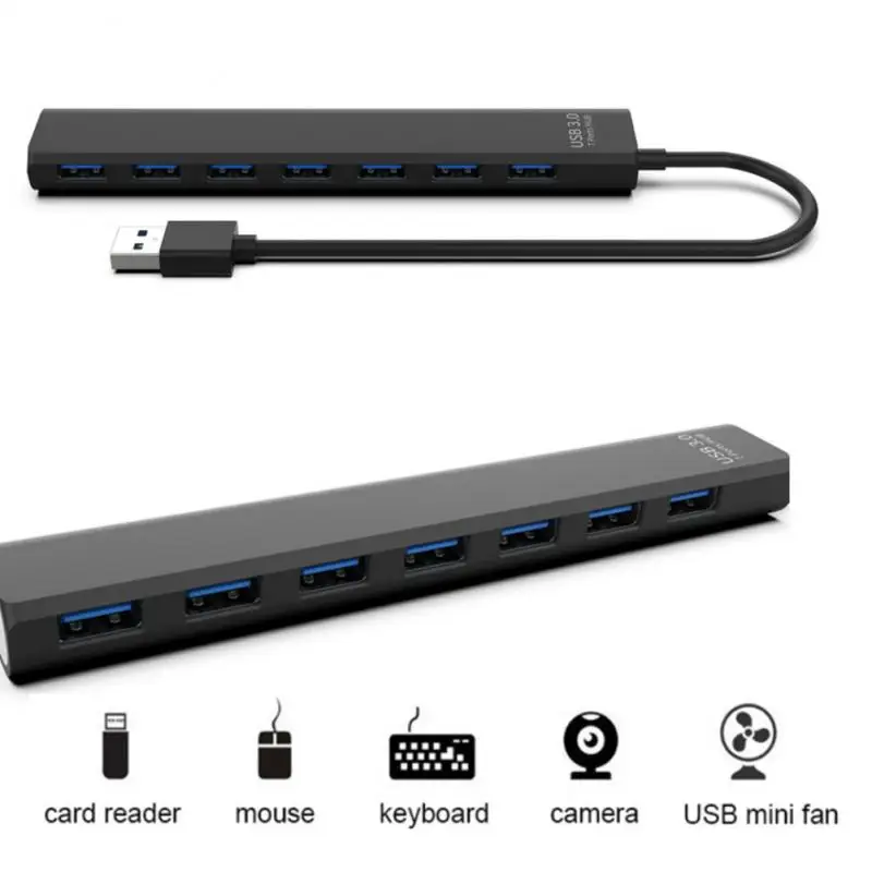 

Portable Usb Extender Hub Extension 5gbps Usb 3.0 Hub 7-port High Speed Smart Splitter Phone Accessories Usb Docking Station