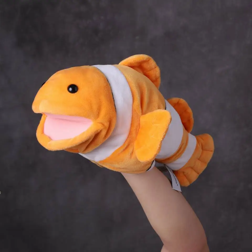 

Kawaii Clownfish Goldfish Hand Puppet, 14" Baby Doll