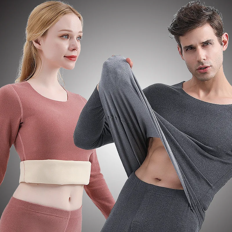 

Новое двустороннее женское платье AB с начесом, осенние брюки, рубашка с подкладкой, ионный облегающий мужской плюшевый комплект термобелья