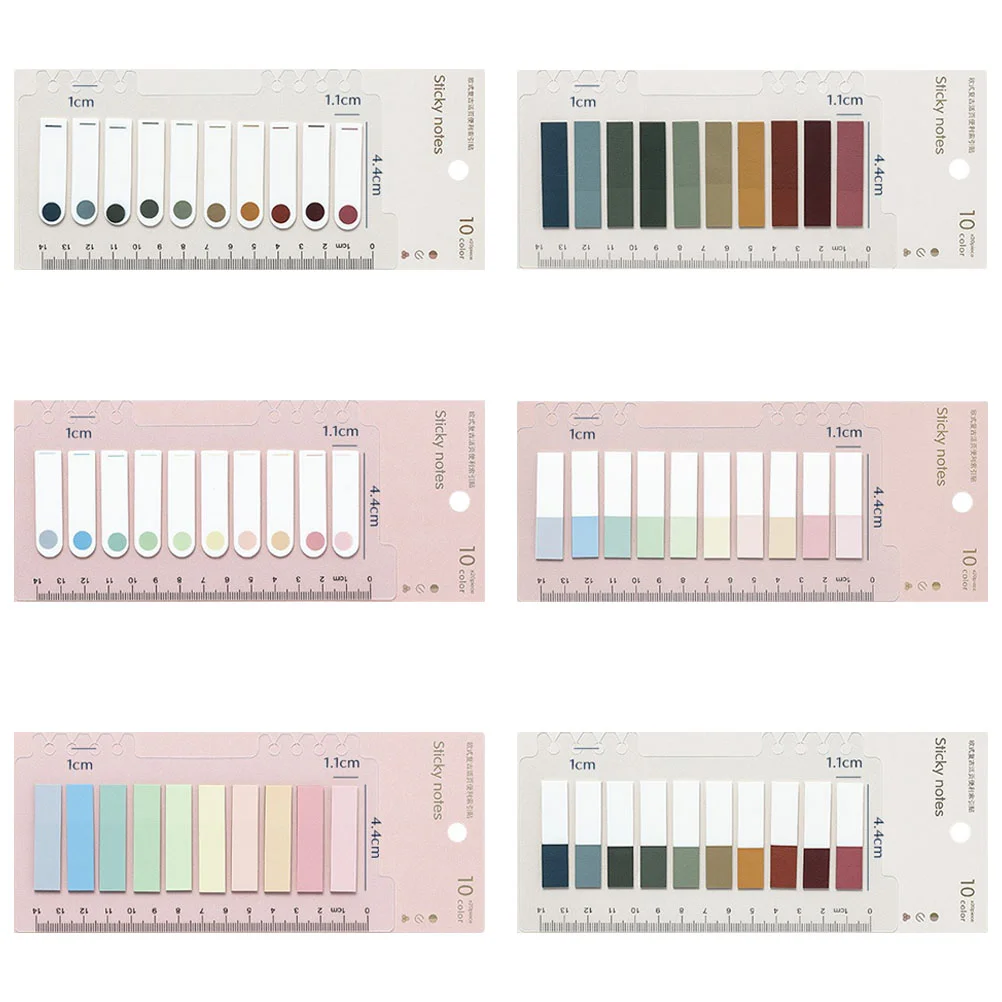 

Colorful Sticky Notes Page Markers Tabs Bookmarks Accessories Reading Stickers Practical Strips Adhesive Index Accessory