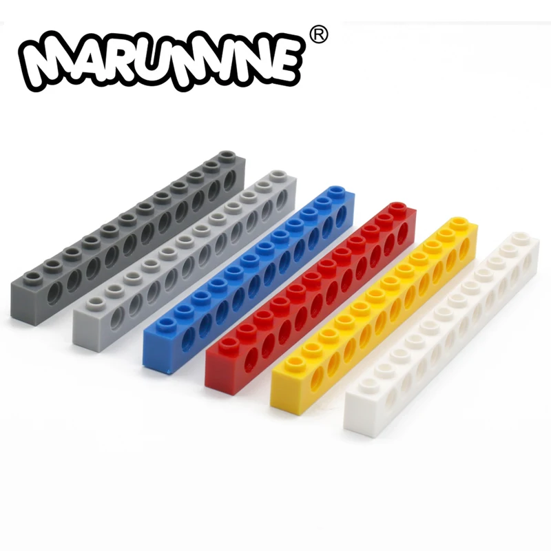 

Marumine 3895 технология кирпич 1x12 с отверстиями 10 шт. Набор строительных блоков MOC Волшебный Робот классический обучающий подарок для детей
