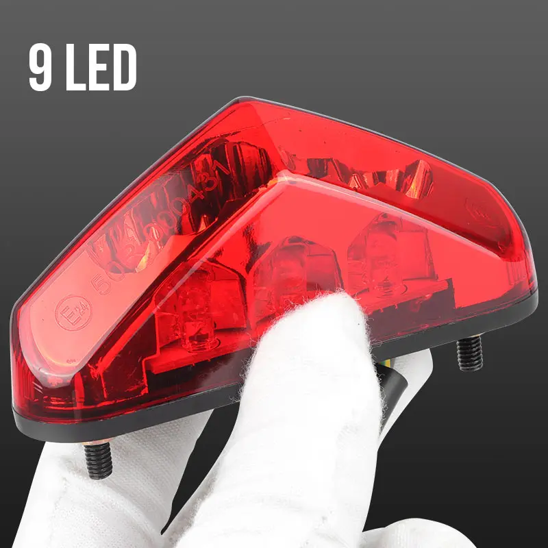 12 В мотоциклетный мини-светодиодный задний фонарь красные лицензии лампа