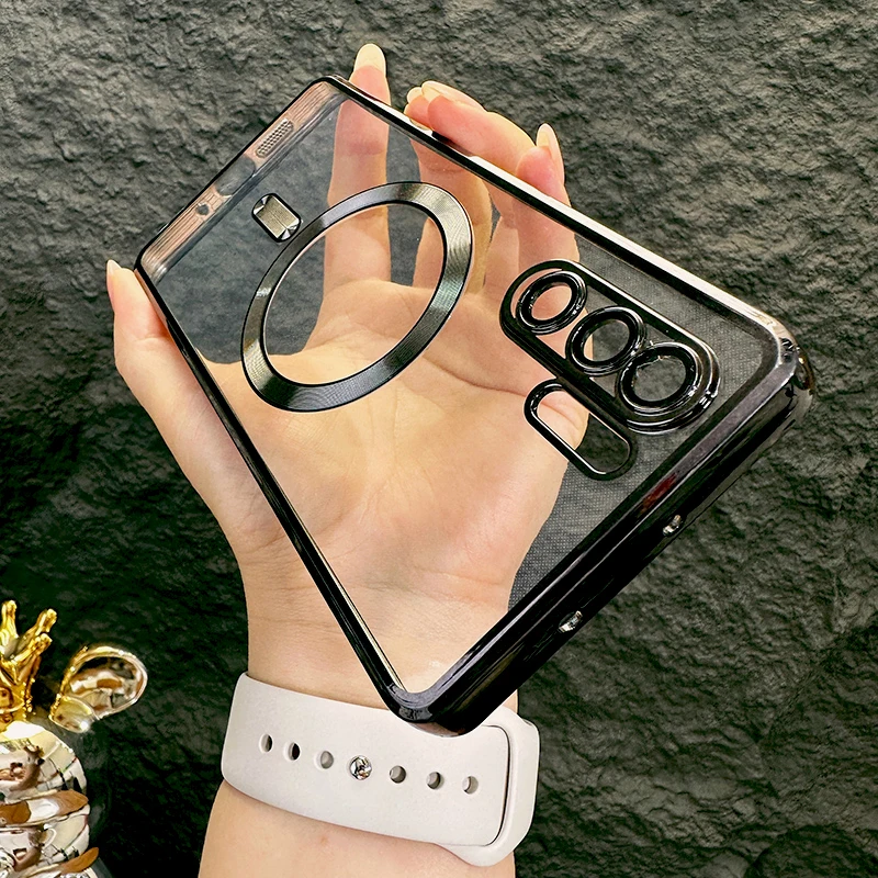 Роскошный прозрачный мягкий силиконовый чехол для телефона Huawei P30 P40 P50 Pro P30Pro с крышкой объектива камеры для зарядного устройства Magsafe Wiress