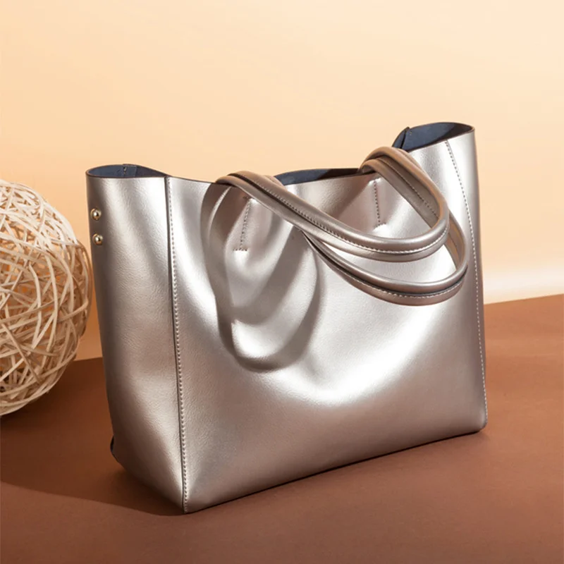 

high quality luxury brand Big 2023 New Fashion Shoulder Bag Leather Women's Cowhide Handbag Large Capacity