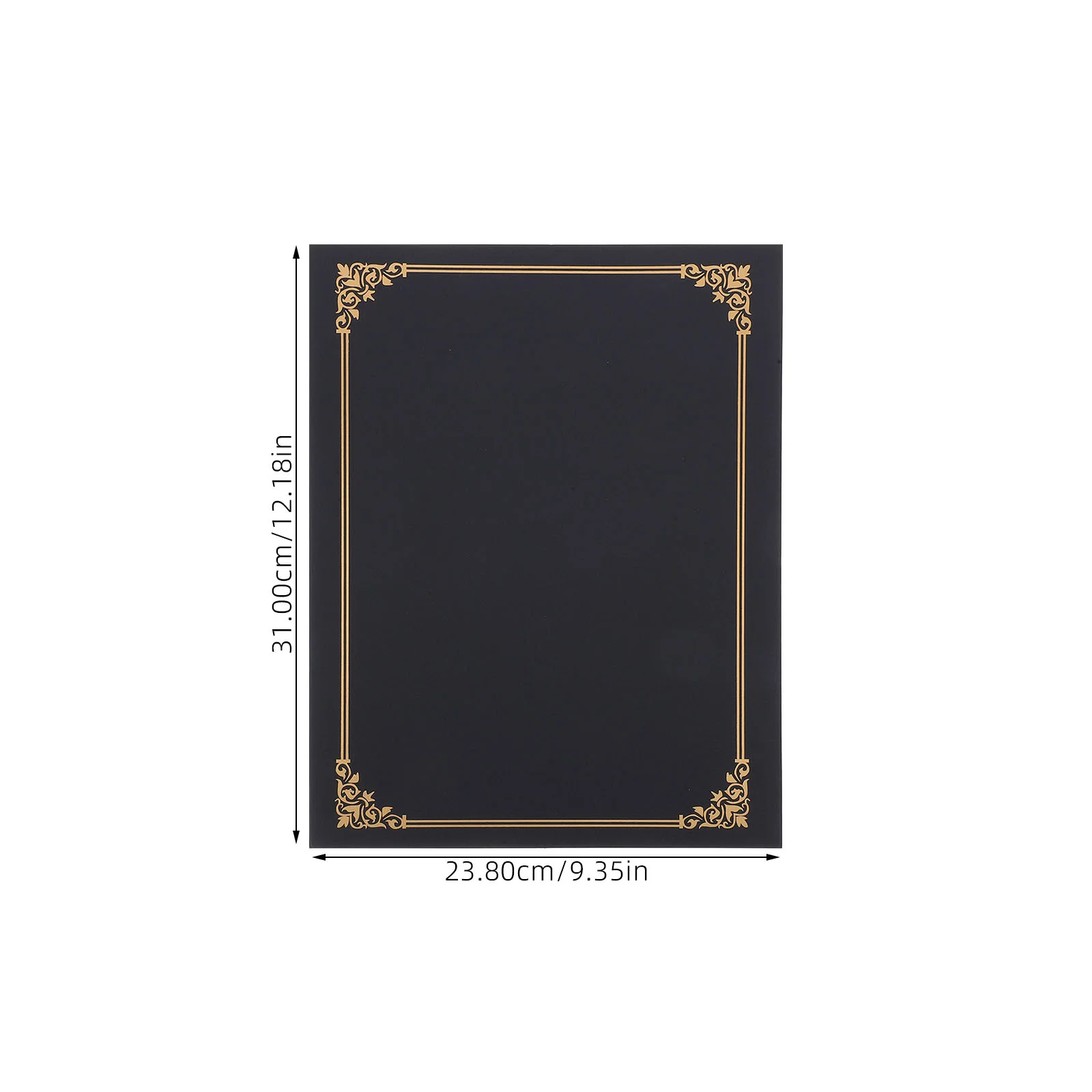 10 шт. папка с сертификатом обложка для диплома сусальное золото черные рамки