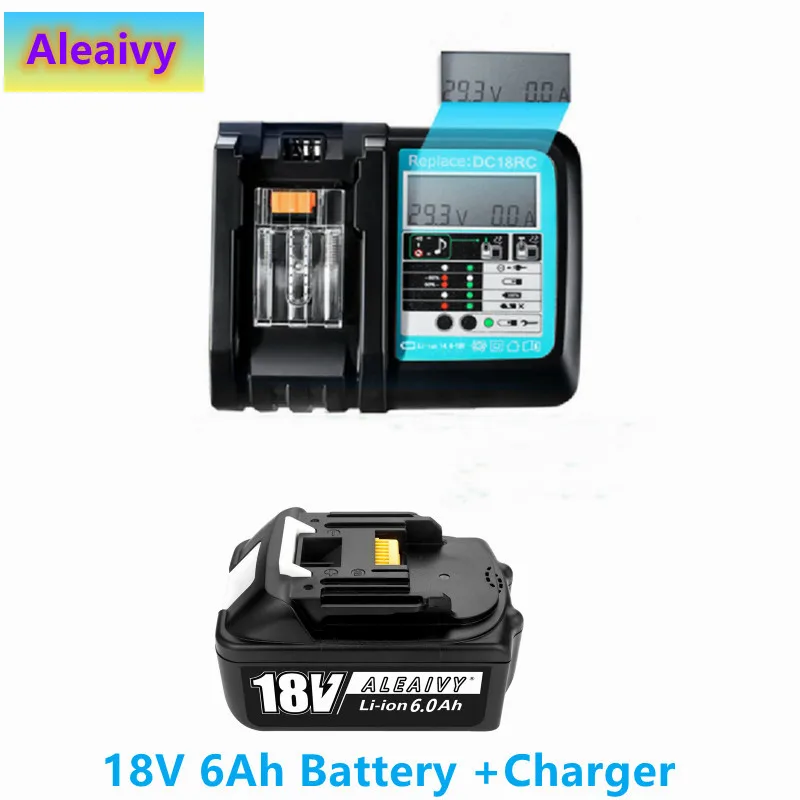 

Аккумулятор BL1860, со светодиодной подсветкой, 18 в, 6000 мА · ч, литий-ионный аккумулятор для Makita 18 в, 6 А · ч, BL1840, BL1850, BL1830, BL1860