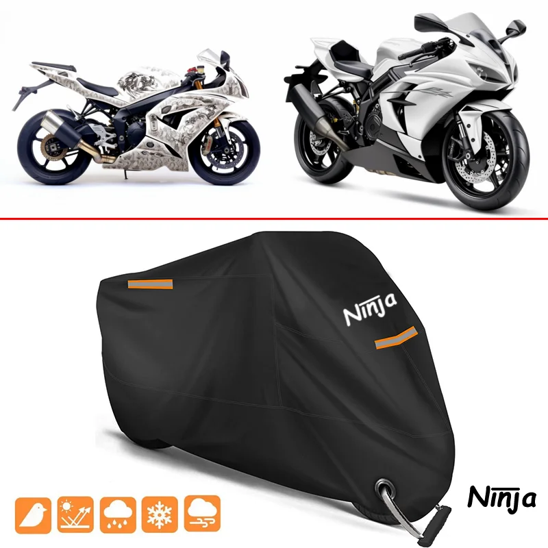 

For Kawasaki Ninja 400 650 300 250 250R Ninja H2 ZX14R ZX10R ZX6R Motorcycle Cover Outdoor Uv Protector Dustproof Rain Covers