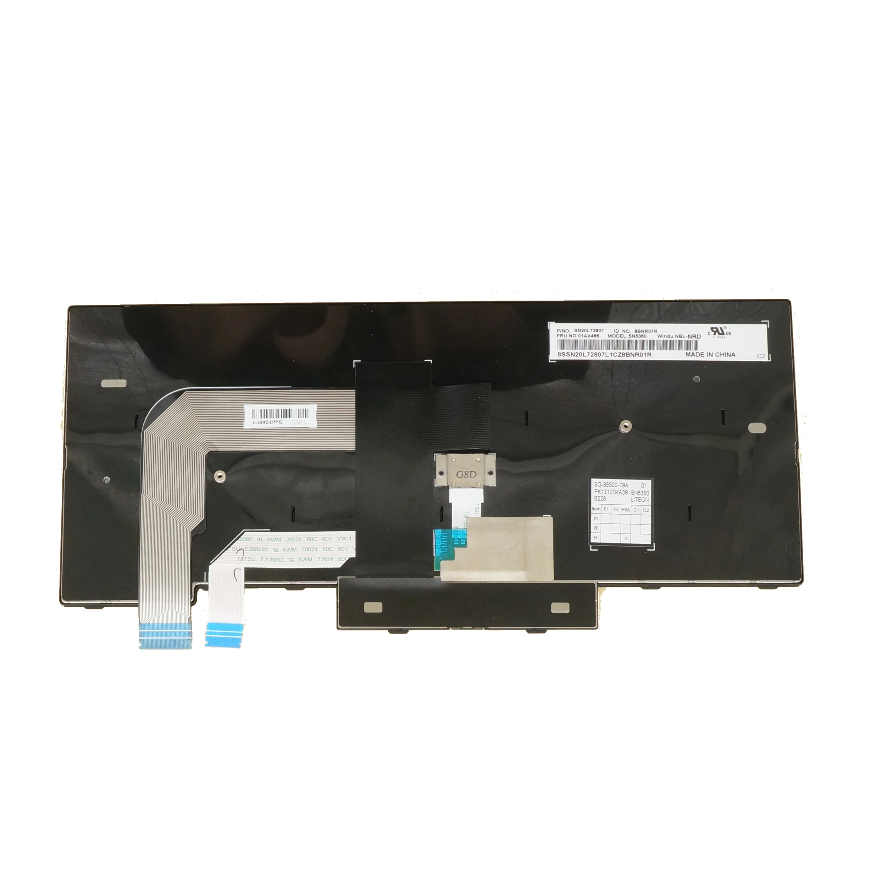 Клавиатура для ноутбука Lenovo Thinkpad T470 T480 A475 A485 01AX445 01AX373 01AX414 Скандинавская шведская