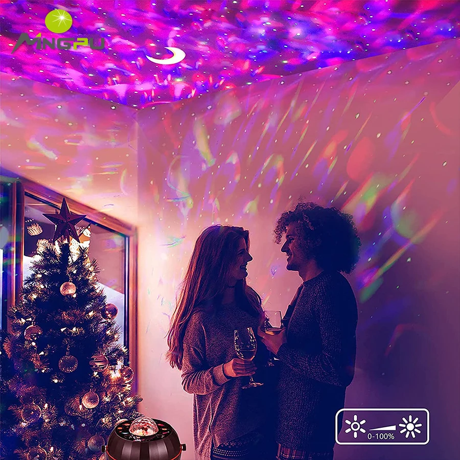 

Светодиодный проектор звездного неба с галактикой, ночник со встроенным Bluetooth-динамиком, украшение для дома, спальни, детский подарок