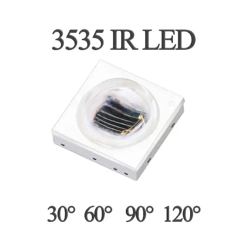 

High Power 1w 3w Smd 3535 Ir Led Chips 850nm 940nm 2.2v Infrared Emitter Diode Cob Beads Night Vision Cctv Camera Accessories
