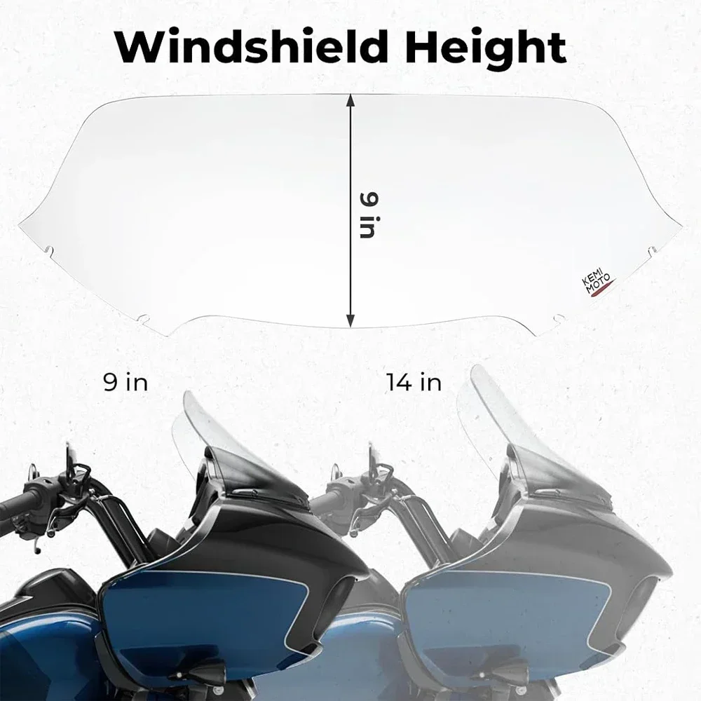 9-дюймовые дефлекторы лобового стекла мотоцикла для Touring Road Glide FLTR FLTRSE FLTRX FLTRXS 2015-2024