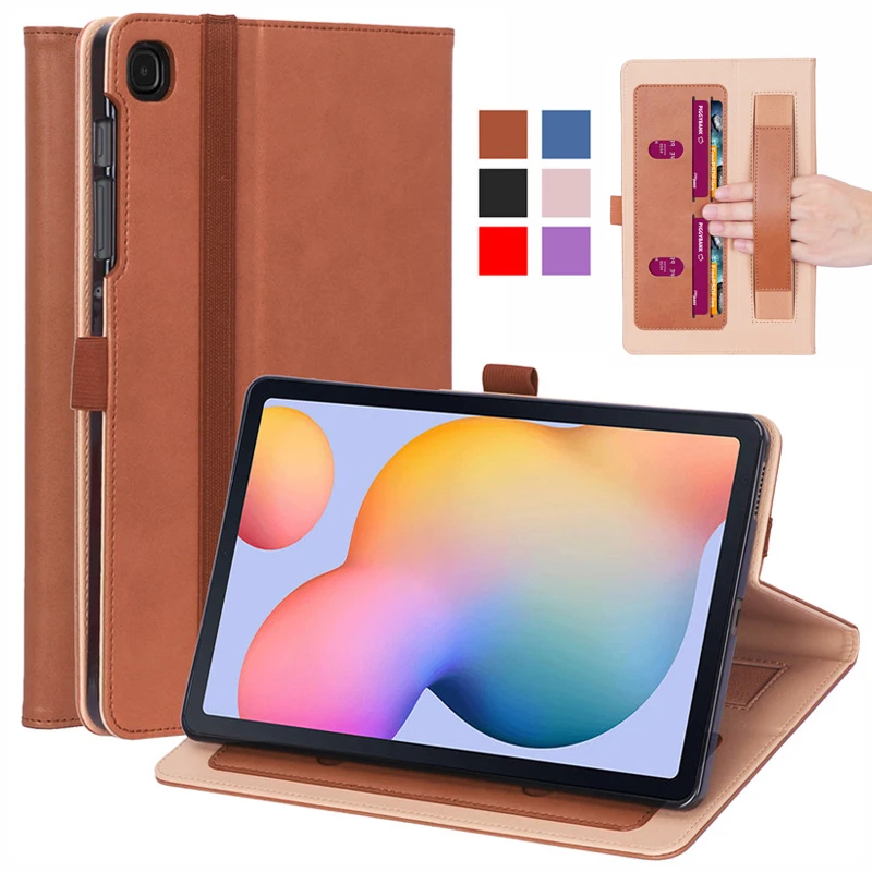 

Coque For Samsung Tab S6 Lite Case SM P610 P615 Luxury Leather Wallet Stand Flip Cover For Funda Tab S6 Lite 2022 Case P613 P619