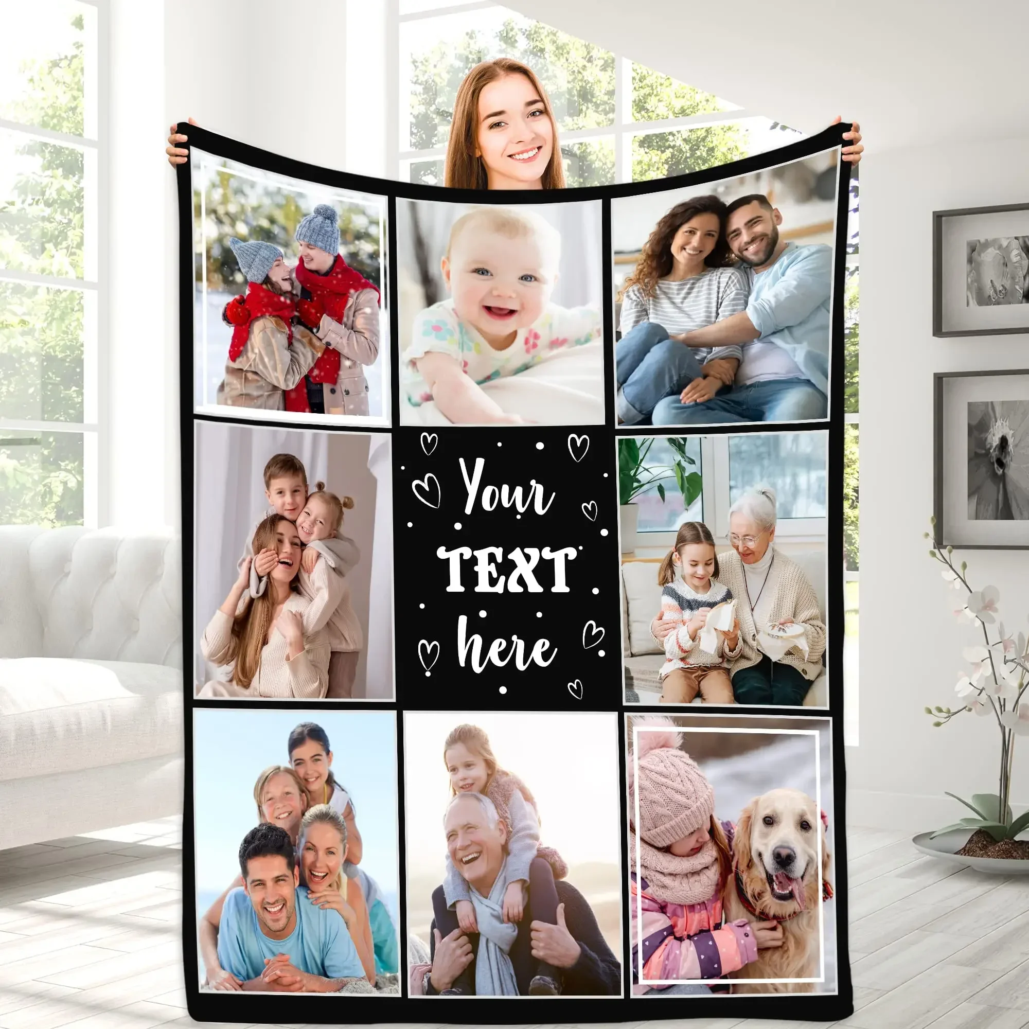 

Индивидуальное одеяло с текстом, фотоколлажем, персонализированные одеяла с рисунками, сувениры, подарки, индивидуальное одеяло для семьи, мамы, папы