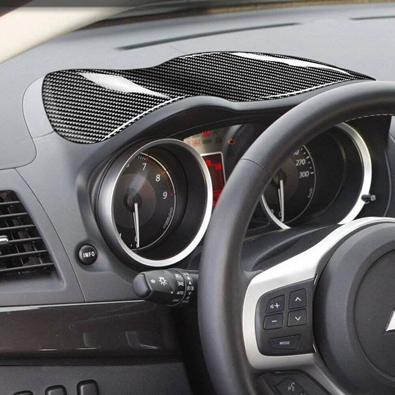 

Real Carbon Fiber Tachometer Cover Tachometer Cover Replacement Accessories For Mitsubishi Lancer EVO X 10 2008-2016