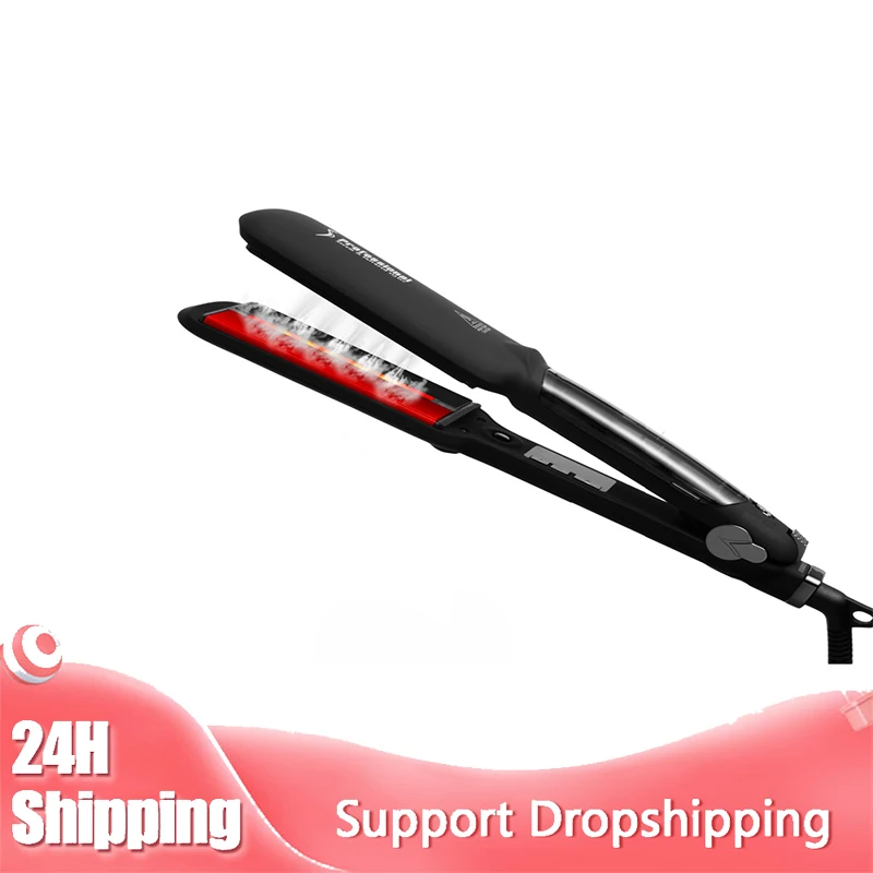 Newest Cover Hair Iron Multifunction  Power Styling Tool Straightener Keratin Treatment Fast Heat Nano Titanium Straightener