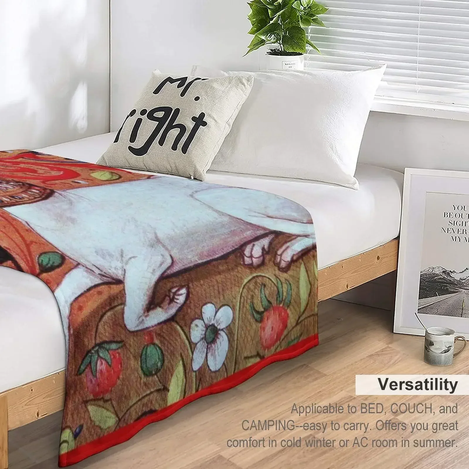 Единорог с красным синим белым цветочным принтом средневековое миниатюрное