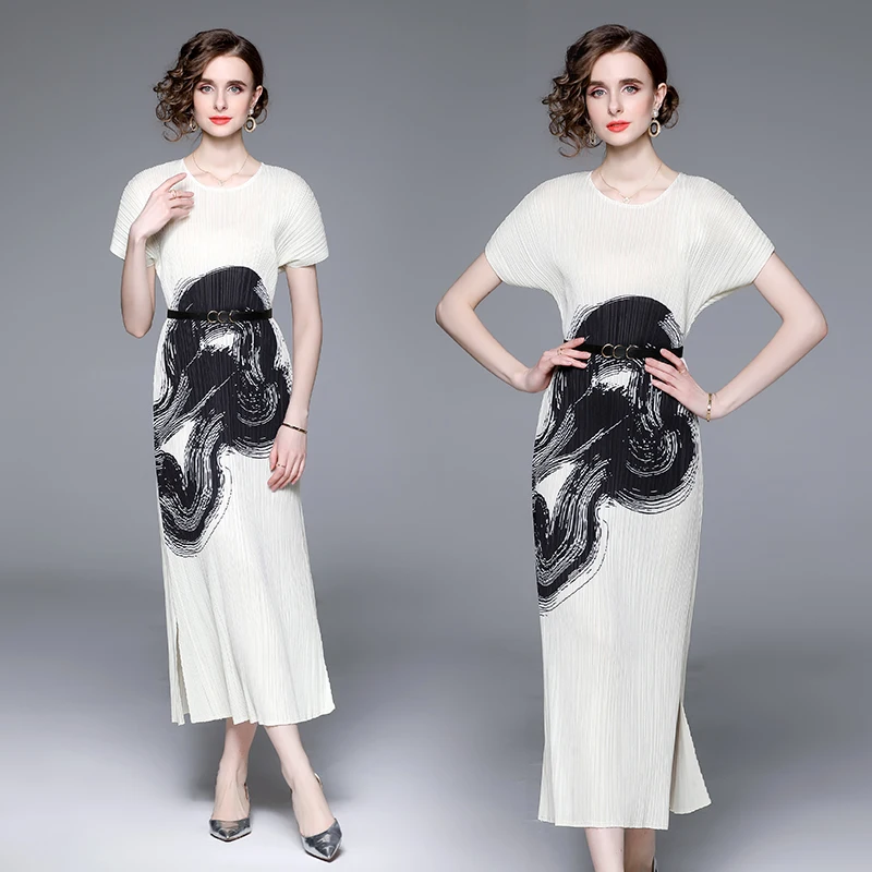 

Новинка лета 2023, соблазнительное женское платье большого размера с длинным разрезом