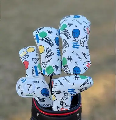 

Children's youth wood set iron set putter set golf club set head set ball head protective cap set